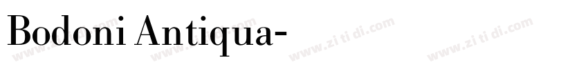 Bodoni Antiqua字体转换